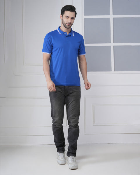 Royal Blue Polo T-Shirt – Sharp Smart Casual Look