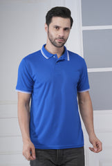 Golden Yellow Men’s Tipping Polo T-Shirt – 100% High-Quality Polyester