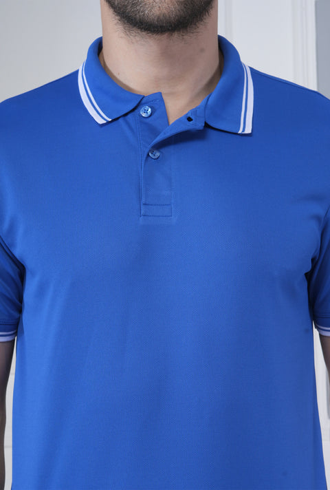 Royal Blue Polo T-Shirt – Sharp Smart Casual Look