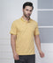 Mustard Polo T-Shirt with Fine Collar Detail