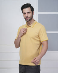 Mustard Flex Blend Polo T-Shirt for Urban Men