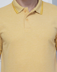 Mustard Flex Blend Polo T-Shirt for Urban Men