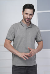 Mustard Yellow Men’s Flex Cotton Polo T-Shirt – Premium Cotton-Polyester Blend