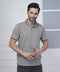 Men’s Minimal Grey Polo T-Shirt with Contrast Trim