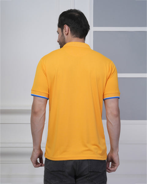 Yellow Tipping Polo T-Shirt for Men – Sport Inspired Casual Style