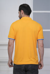 Golden Yellow Men’s Tipping Polo T-Shirt – 100% High-Quality Polyester