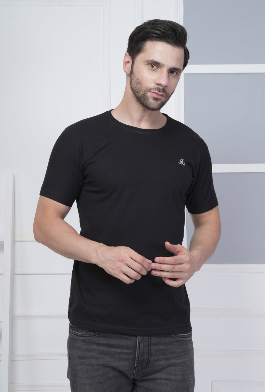 Men's Black Color Cotton Premium T-Shirt – "Boss Gaya Tel Lene"