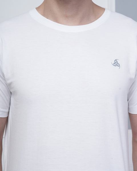 Plain White Training Essential Tee for Men Lightweight All Day Comfort