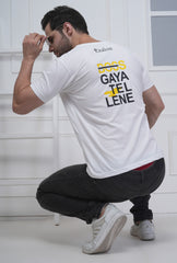 Men's Black Color Cotton Premium T-Shirt – "Boss Gaya Tel Lene"