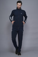 Exalon Men’s Navy Blue Premium Markin Fabric Tracksuit