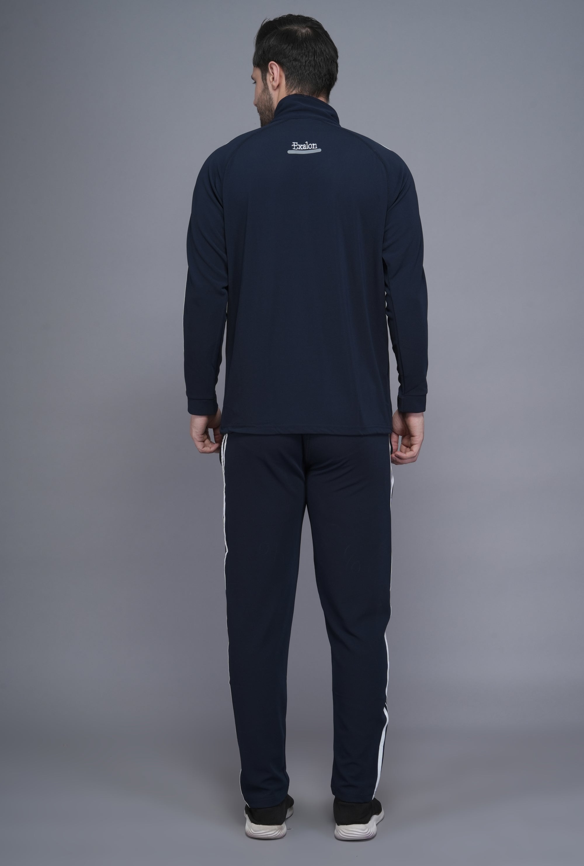 Exalon Men’s Navy Blue Premium Markin Fabric Tracksuit