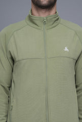 Exalon Men’s Olive GreenPremium Markin Fabric Tracksuit