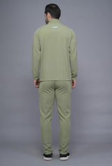 Exalon Men’s Olive GreenPremium Markin Fabric Tracksuit