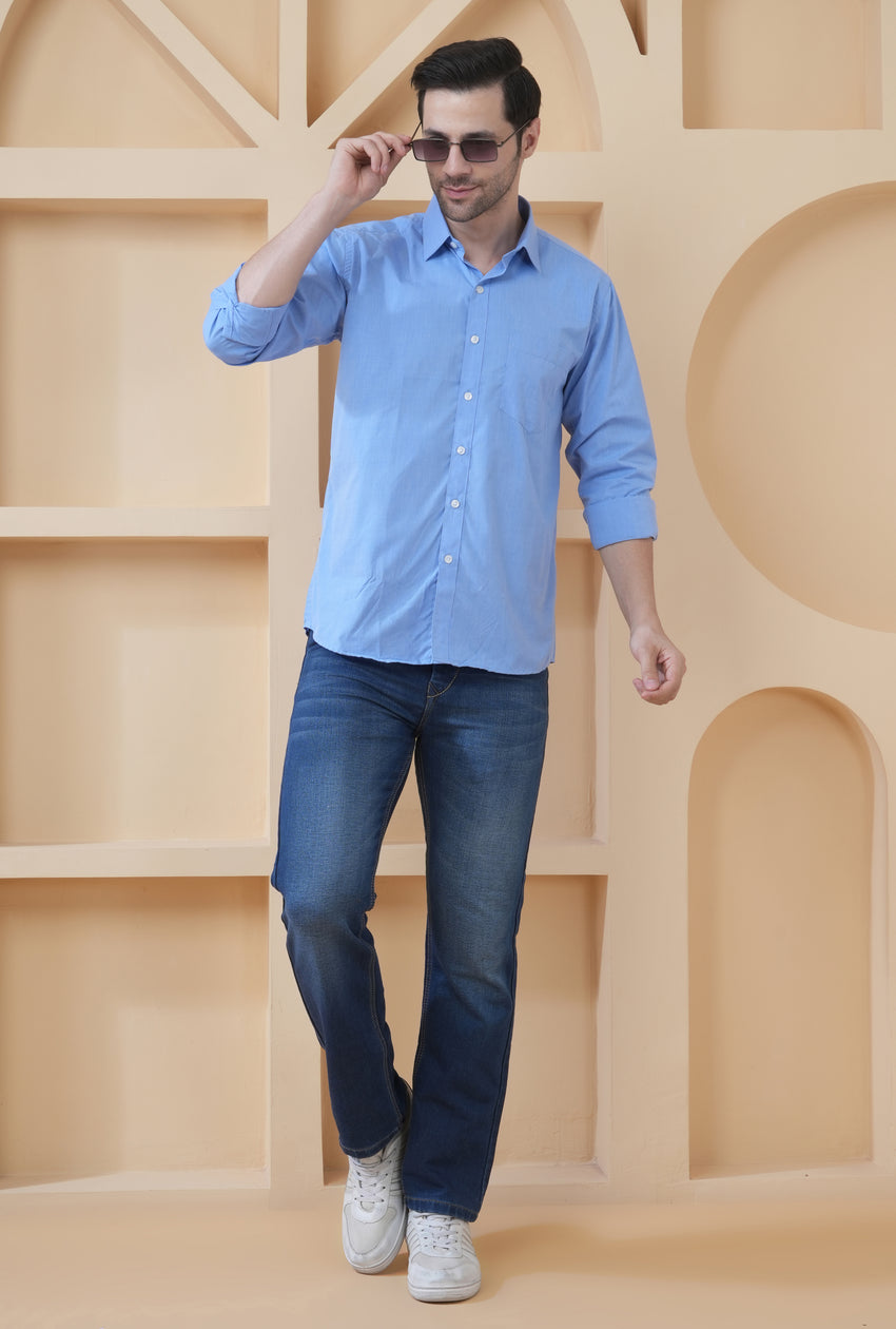 Blue Filafil Formal Shirt for Men& Women – Smart Fit