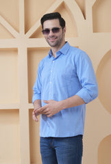 Blue Filafil Formal Shirt for Men& Women – Smart Fit