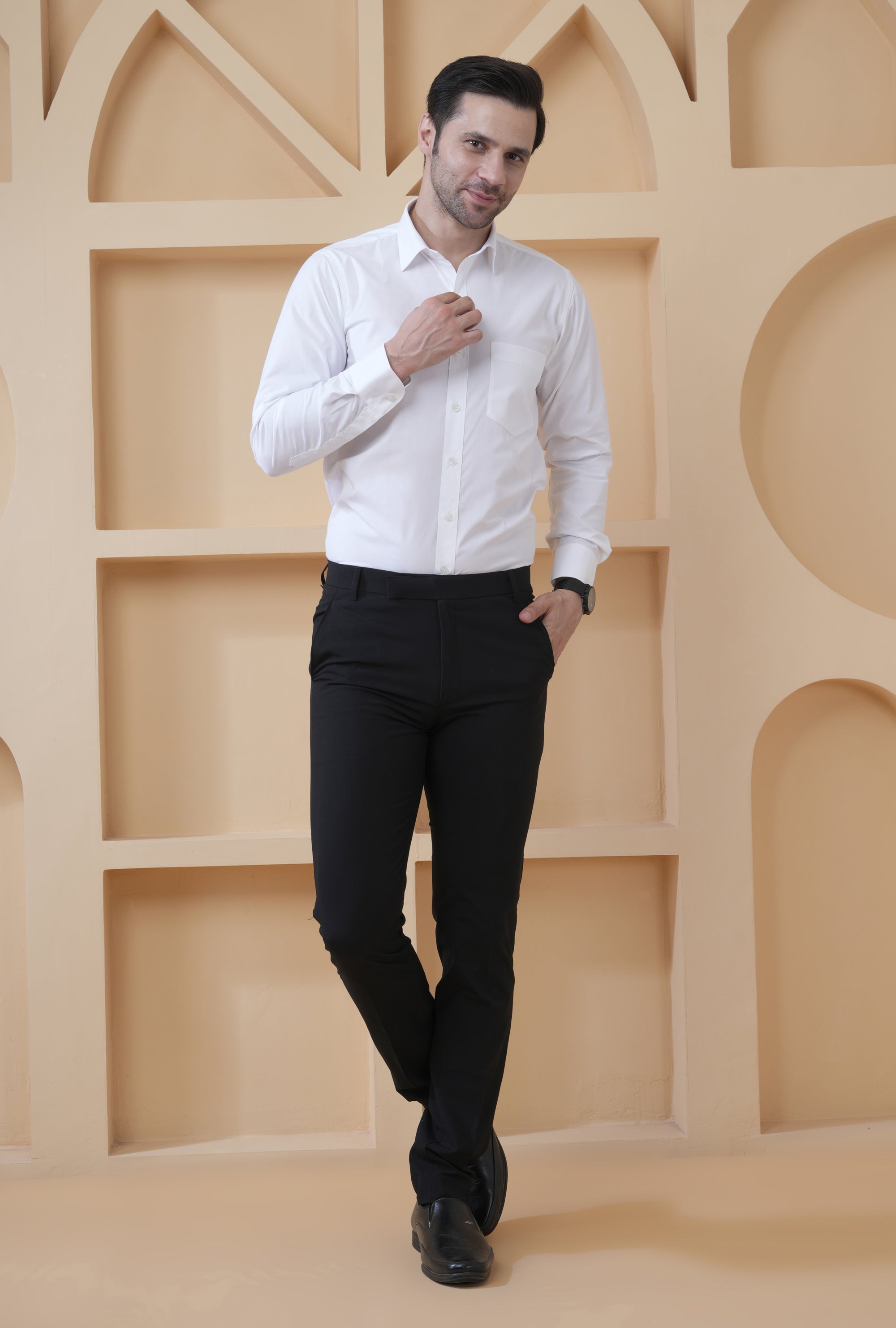 White Cotton Formal Shirt for Men & Women – 100% Pure Cotton | Smart Fit