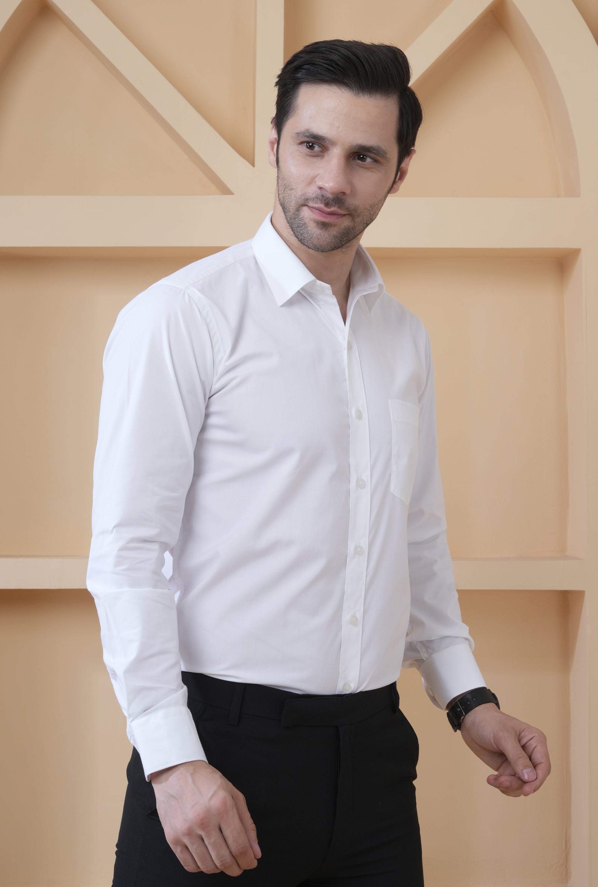 White Cotton Formal Shirt for Men & Women – 100% Pure Cotton | Smart Fit