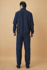 Exalon Men’s Navy Blue Tracksuit with White Double Stripe Design