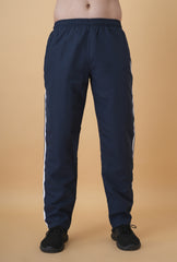 Exalon Men’s Navy Blue Tracksuit with White Double Stripe Design