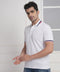 Exalon Premium White PC Matty Polo T-Shirt for Men