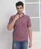 Exalon Aspire Muted Rose Regular Fit Polo T-Shirt for Men