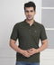 Exalon Venture Olive Green Regular Fit Polo T-Shirt for Men