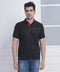 Black Training Polo Tshirt Red Jacquard Collar Performance Fit