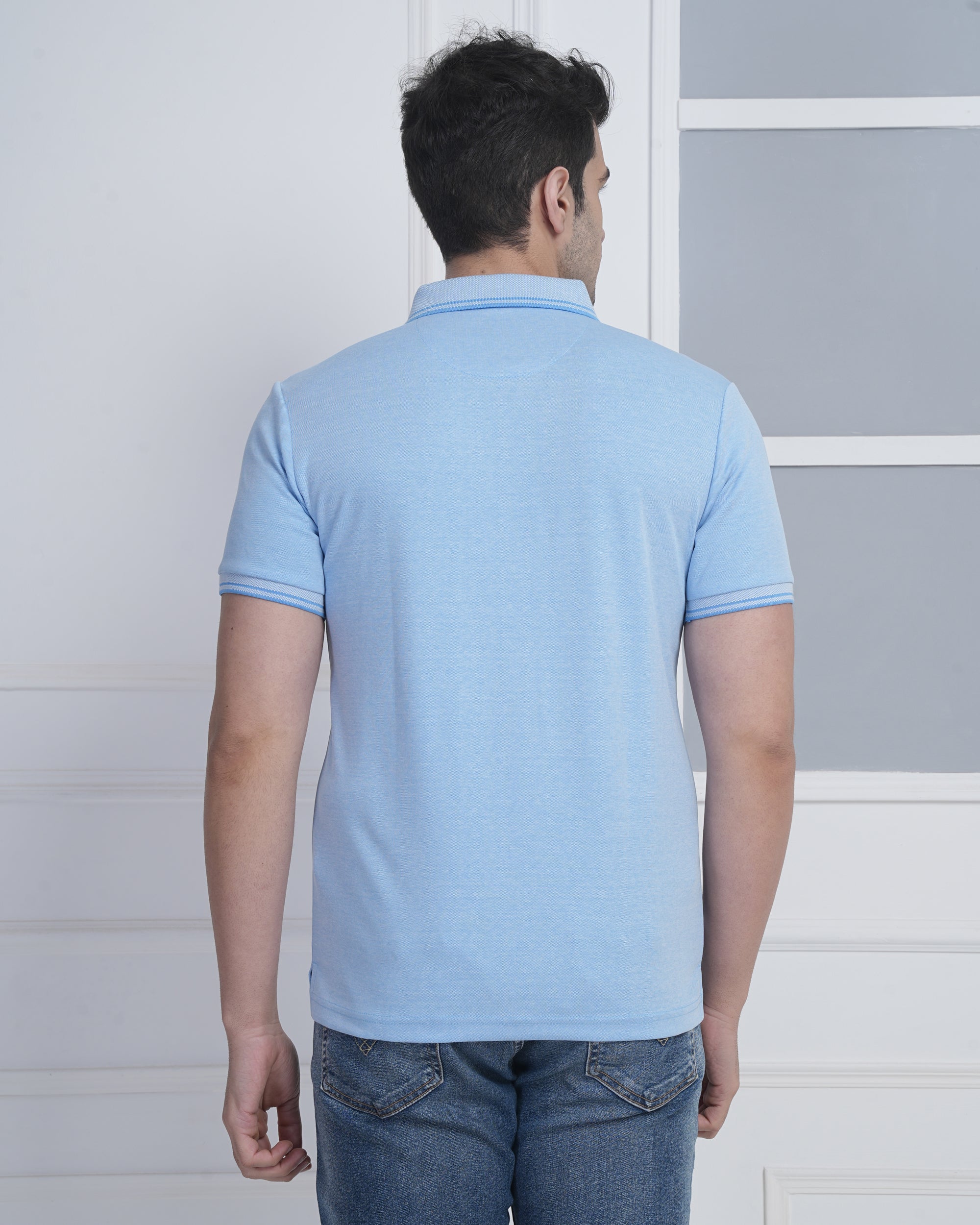 Dark Sky Flex Cotton Polo T-Shirt for Men