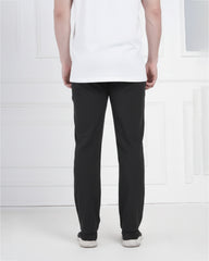 Black Athletic Performance Track Pants for Men