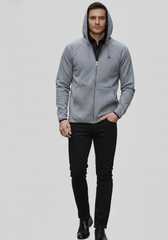 Men’s Premium Grey Zip-Up Hoodie | Soft Warm Fabric for Daily Comfort