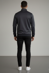 Men’s Premium Winter Zip Jacket with High Neck & Zipper Pockets – Exalon