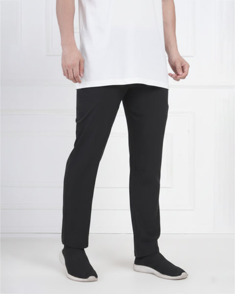 Black Athletic Track Pants for Men