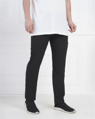 Black Athletic Performance Track Pants for Men