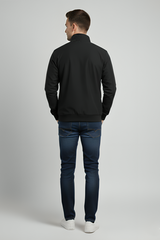 Exalon Premium Black Winter Jacket for Men | Full-Zip Warm & Stylish