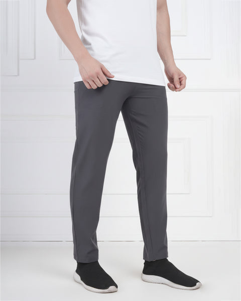 Slate Grey Stretch Performance Track Pants for Men