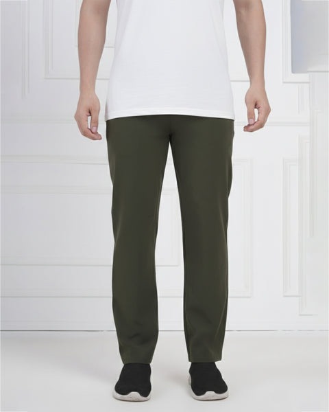 Olive Green Active Performance Track Pants for Men