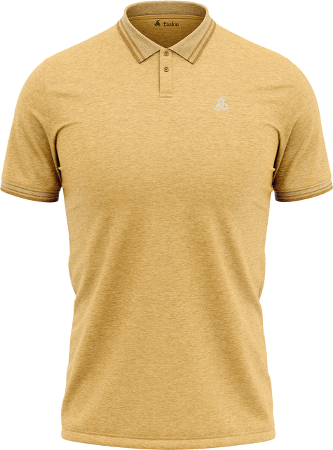 Mustard Polo T-Shirt with Fine Collar Detail