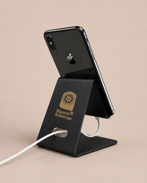 Premium Metal Mobile Stand With Card Holder for Desk and Office Use