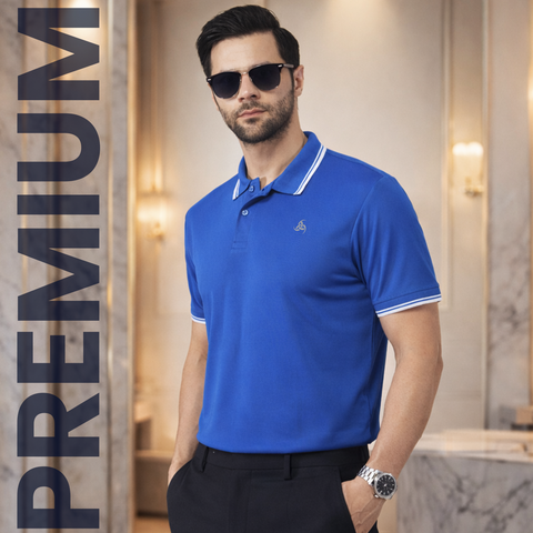 Royal Blue Polo T-Shirt – Sharp Smart Casual Look