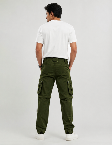 Men's Convertible Zip Off Trekking Cargo Pants with Multi Utility Pockets