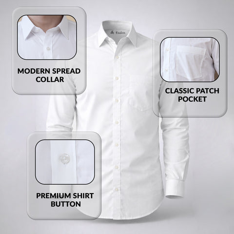 Classic White Formal Shirt for Men