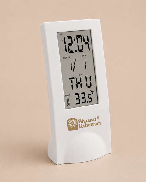 See-Through Digital Table Clock with Temperature Display