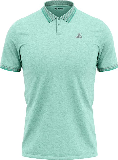 Mint Green Flex Cotton Polo T-Shirt for Men