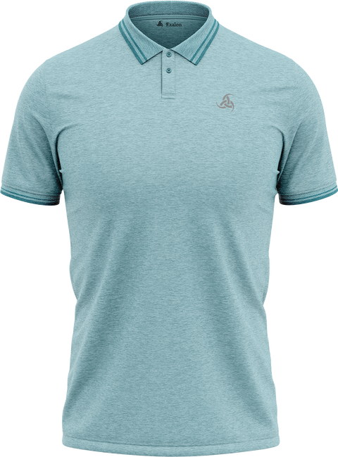 Men’s Light Sky Blue Polo T-Shirt with Sleek Collar Finish