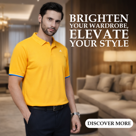 Yellow Tipping Polo T-Shirt for Men – Sport Inspired Casual Style