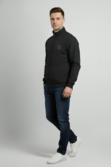 Exalon Premium Black Winter Jacket for Men | Full-Zip Warm & Stylish