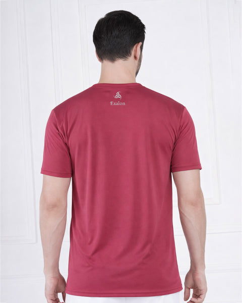 Hindu Maroon Performance T-Shirt for Men