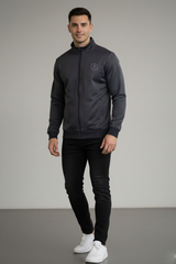 Men’s Premium Winter Zip Jacket with High Neck & Zipper Pockets – Exalon