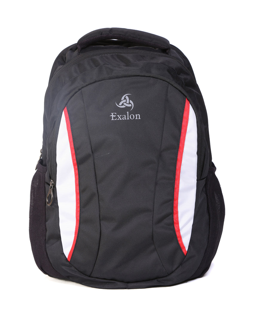 Black 30L Multi-Compartment School Backpack