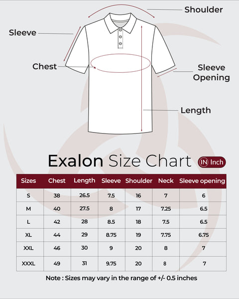 Exalon Classic Black Polo T-Shirt for Men